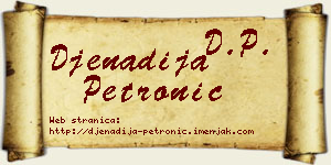 Đenadija Petronić vizit kartica